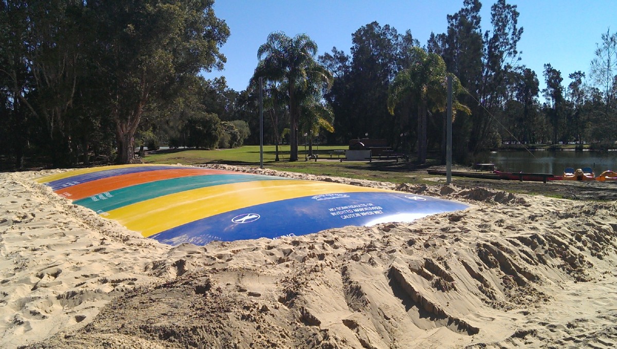 Jumping pillow Tuncurry Lakes Resort